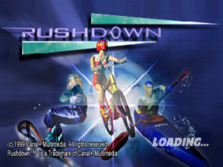 Rushdown To the Extreme title screen for Playstation
